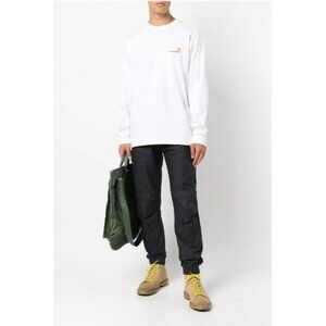 Carhartt WIP American Script Long Sleeve T-Shirt White XL Organic Cotton